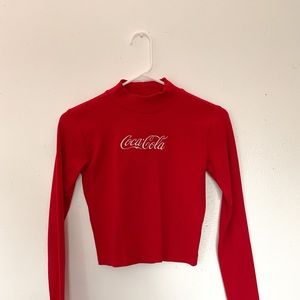 Coca Cola Long Sleeve Crop Top Size S